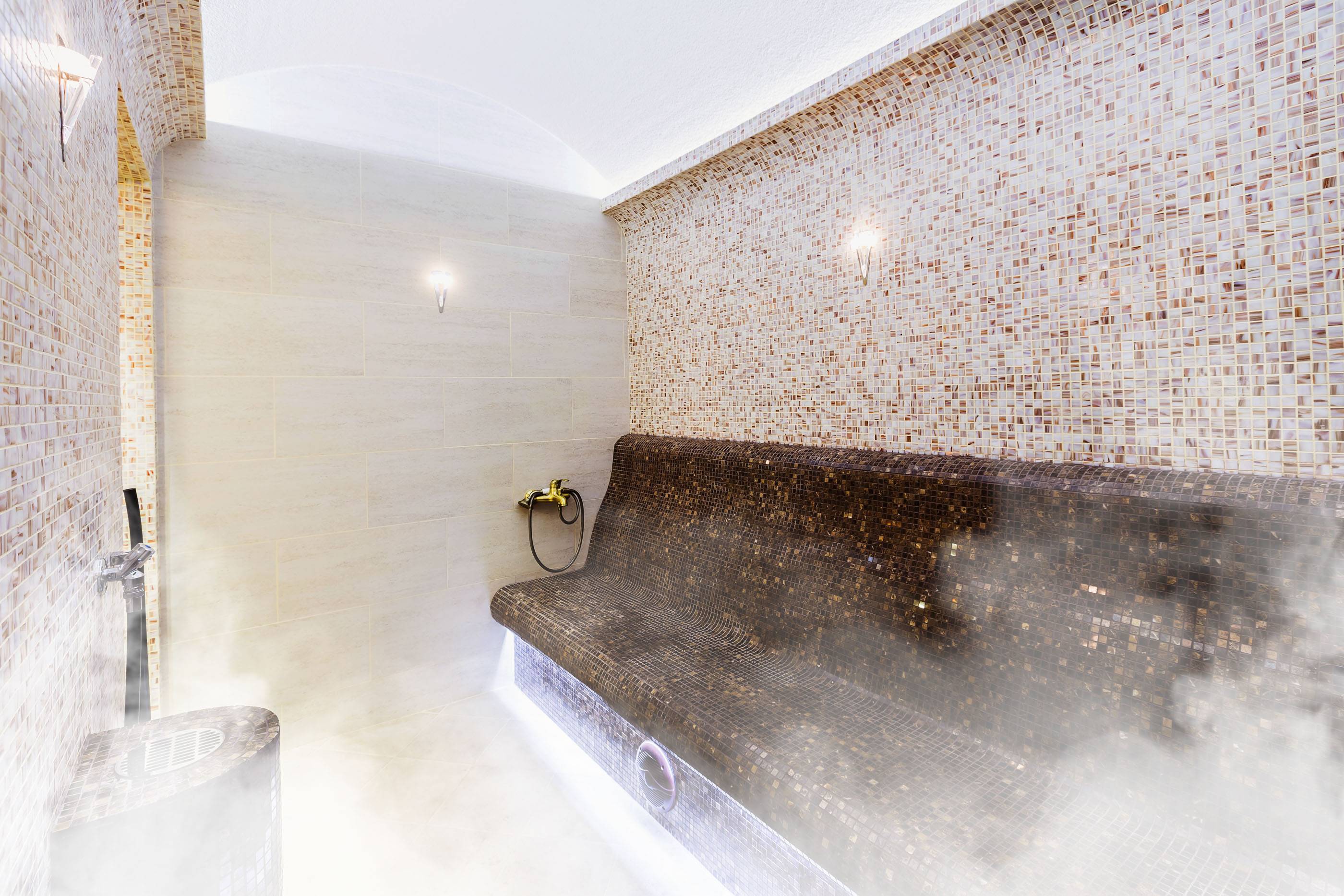 Интерьер турецкой сауны, классический турецкий хаммам, турецкая баня