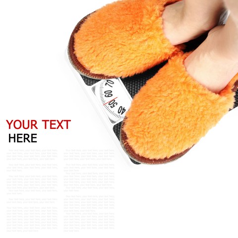 Весы на белом фоне (с примером текста)